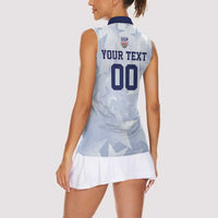 Custom USA Soccer Team 2026 Women Sleeveless Polo Shirt One Nation One Team - Wonder Print Shop