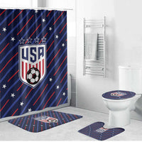 Soccer USA 2026 Bathroom Set Stronger Together We Are One Nation - Wonder Print Shop