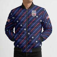 Custom Soccer USA 2026 Bomber Puffer Jacket Stronger Together We Are One Nation - Wonder Print Shop