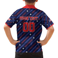 Custom Soccer USA 2026 Family Matching Off The Shoulder Long Sleeve Dress and Hawaiian Shirt Stronger Together We Are One Nation - Wonder Print Shop
