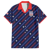 Custom Soccer USA 2026 Family Matching Off The Shoulder Long Sleeve Dress and Hawaiian Shirt Stronger Together We Are One Nation - Wonder Print Shop