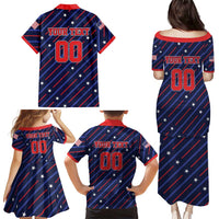 Custom Soccer USA 2026 Family Matching Puletasi and Hawaiian Shirt Stronger Together We Are One Nation - Wonder Print Shop
