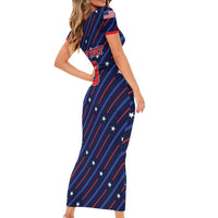 Custom Soccer USA 2026 Family Matching Short Sleeve Bodycon Dress and Hawaiian Shirt Stronger Together We Are One Nation - Wonder Print Shop