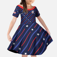 Custom Soccer USA 2026 Kid Short Sleeve Dress Stronger Together We Are One Nation - Wonder Print Shop