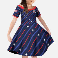 Custom Soccer USA 2026 Kid Short Sleeve Dress Stronger Together We Are One Nation - Wonder Print Shop