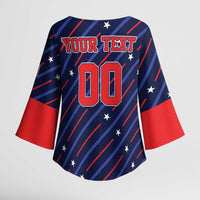 Custom Soccer USA 2026 Kimono Sleeve Blouse Stronger Together We Are One Nation - Wonder Print Shop