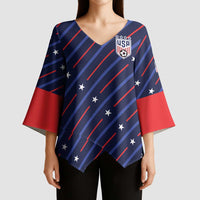 Custom Soccer USA 2026 Kimono Sleeve Blouse Stronger Together We Are One Nation - Wonder Print Shop