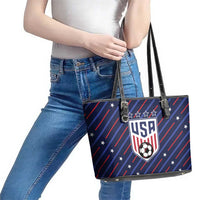 Soccer USA 2026 Leather Tote Bag Stronger Together We Are One Nation - Wonder Print Shop