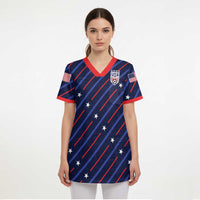 Custom Soccer USA 2026 Scrub Top Stronger Together We Are One Nation - Wonder Print Shop