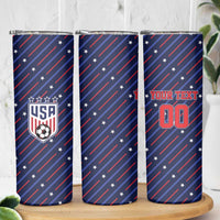 Custom Soccer USA 2026 Skinny Tumbler Stronger Together We Are One Nation - Wonder Print Shop