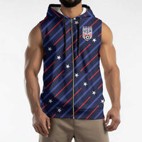 Custom Soccer USA 2026 Sleeveless Zip Hoodie Stronger Together We Are One Nation - Wonder Print Shop