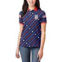 Custom Soccer USA 2026 Women Polo Shirt Stronger Together We Are One Nation - Wonder Print Shop