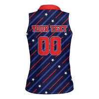 Custom Soccer USA 2026 Women Sleeveless Polo Shirt Stronger Together We Are One Nation - Wonder Print Shop