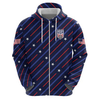 Custom Soccer USA 2026 Zip Hoodie Stronger Together We Are One Nation - Wonder Print Shop