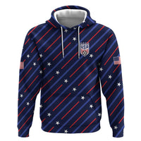 Custom Soccer USA 2026 Zip Hoodie Stronger Together We Are One Nation - Wonder Print Shop