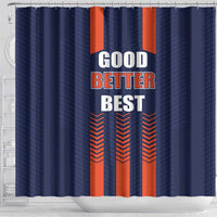 Good Better Best Chicago Football Shower Curtain Never Let It Rest - Wonder Print Shop