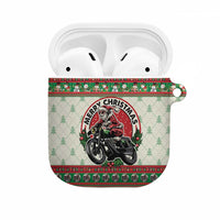 Biker Santa Motorcycle Christmas AirPods Case Santa Claus On A Motorcycle - Wonder Print Shop