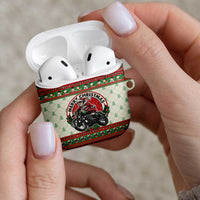 Biker Santa Motorcycle Christmas AirPods Case Santa Claus On A Motorcycle - Wonder Print Shop