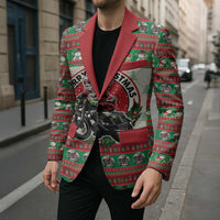 Biker Santa Motorcycle Christmas Blazer Santa Claus On A Motorcycle - Wonder Print Shop
