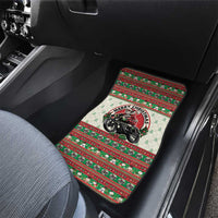 Biker Santa Motorcycle Christmas Car Mats Santa Claus On A Motorcycle - Wonder Print Shop