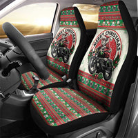 Biker Santa Motorcycle Christmas Car Seat Cover Santa Claus On A Motorcycle - Wonder Print Shop