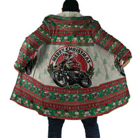 Biker Santa Motorcycle Christmas Cloak Santa Claus On A Motorcycle - Wonder Print Shop