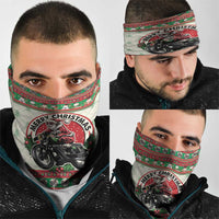 Biker Santa Motorcycle Christmas Neck Gaiter Santa Claus On A Motorcycle - Wonder Print Shop