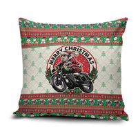 Biker Santa Motorcycle Christmas Pillow Cover Santa Claus On A Motorcycle - Wonder Print Shop