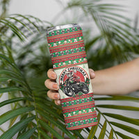 Biker Santa Motorcycle Christmas Skinny Tumbler Santa Claus On A Motorcycle - Wonder Print Shop