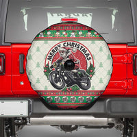 Biker Santa Motorcycle Christmas Spare Tire Cover Santa Claus On A Motorcycle - Wonder Print Shop