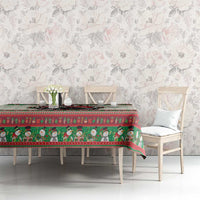 Biker Santa Motorcycle Christmas Tablecloth Santa Claus On A Motorcycle - Wonder Print Shop