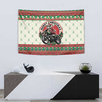 Biker Santa Motorcycle Christmas Tapestry Santa Claus On A Motorcycle - Wonder Print Shop