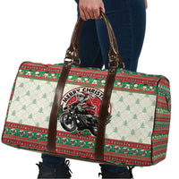 Biker Santa Motorcycle Christmas Travel Bag Santa Claus On A Motorcycle - Wonder Print Shop