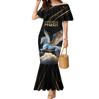 Personalized Fly Beyond Limits With Pegasus Family Matching Mermaid Dress and Hawaiian Shirt