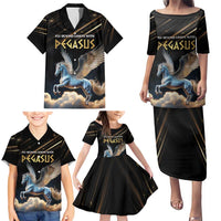 Personalized Fly Beyond Limits With Pegasus Family Matching Puletasi and Hawaiian Shirt