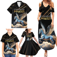 Personalized Fly Beyond Limits With Pegasus Family Matching Summer Maxi Dress and Hawaiian Shirt - Wonder Print Shop