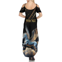Personalized Fly Beyond Limits With Pegasus Family Matching Summer Maxi Dress and Hawaiian Shirt - Wonder Print Shop