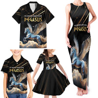 Personalized Fly Beyond Limits With Pegasus Family Matching Tank Maxi Dress and Hawaiian Shirt - Wonder Print Shop