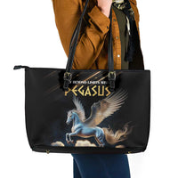 Fly Beyond Limits With Pegasus Leather Tote Bag