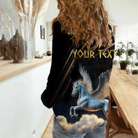 Personalized Fly Beyond Limits With Pegasus Women Casual Shirt - Wonder Print Shop