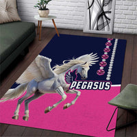Pegasus Horse Racing Area Rug Diamond Luxury Style