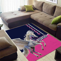 Pegasus Horse Racing Area Rug Diamond Luxury Style