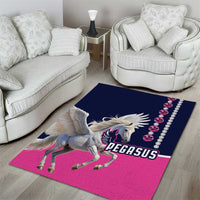 Pegasus Horse Racing Area Rug Diamond Luxury Style