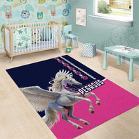 Pegasus Horse Racing Area Rug Diamond Luxury Style