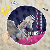 Pegasus Horse Racing Beach Blanket Diamond Luxury Style