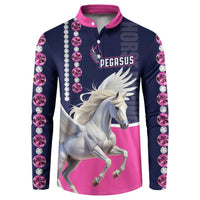 Personalized Pegasus Horse Racing Button Sweatshirt Diamond Luxury Style