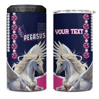 Personalized Pegasus Horse Racing 4 in 1 Can Cooler Tumbler Diamond Luxury Style