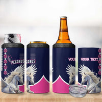 Personalized Pegasus Horse Racing 4 in 1 Can Cooler Tumbler Diamond Luxury Style