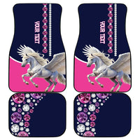 Pegasus Horse Racing Car Mats Diamond Luxury Style