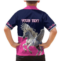 Personalized Pegasus Horse Racing Family Matching Mermaid Dress and Hawaiian Shirt Diamond Luxury Style